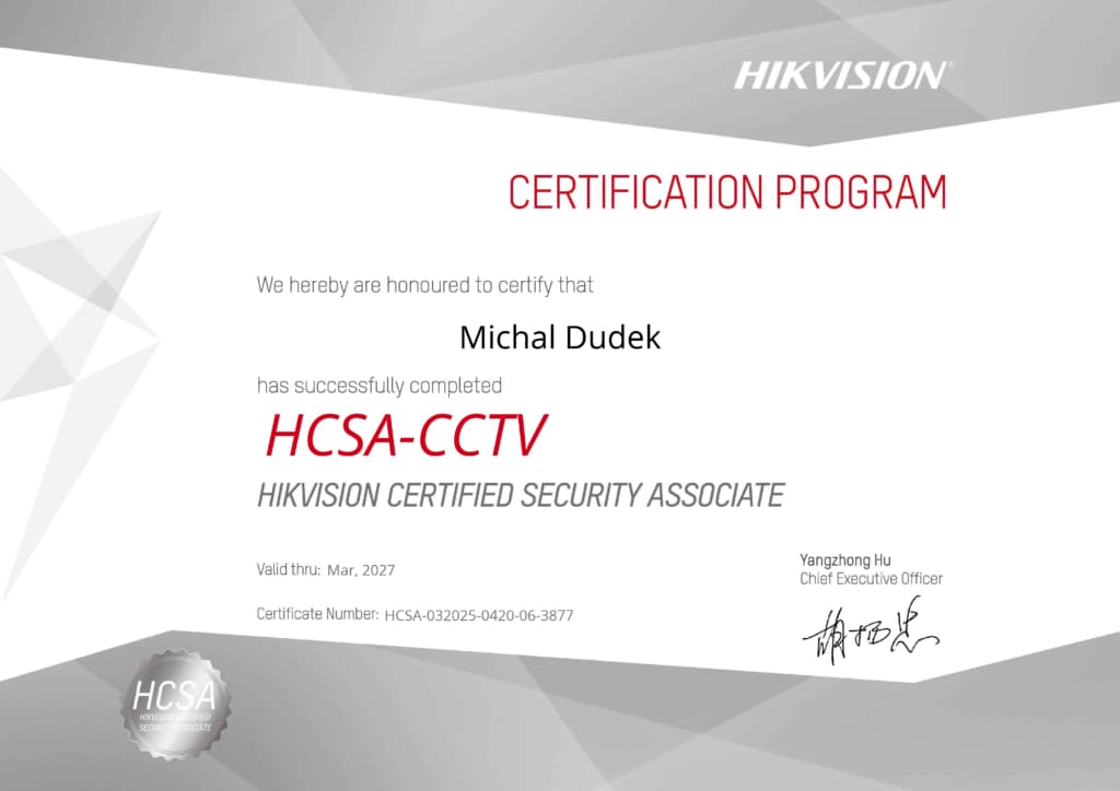HikVision HCSA-CCTV – Michal Dudek
