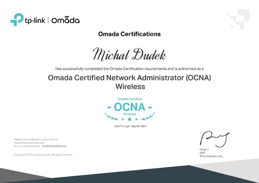 TP-Link OCNA Wireless – Michal Dudek